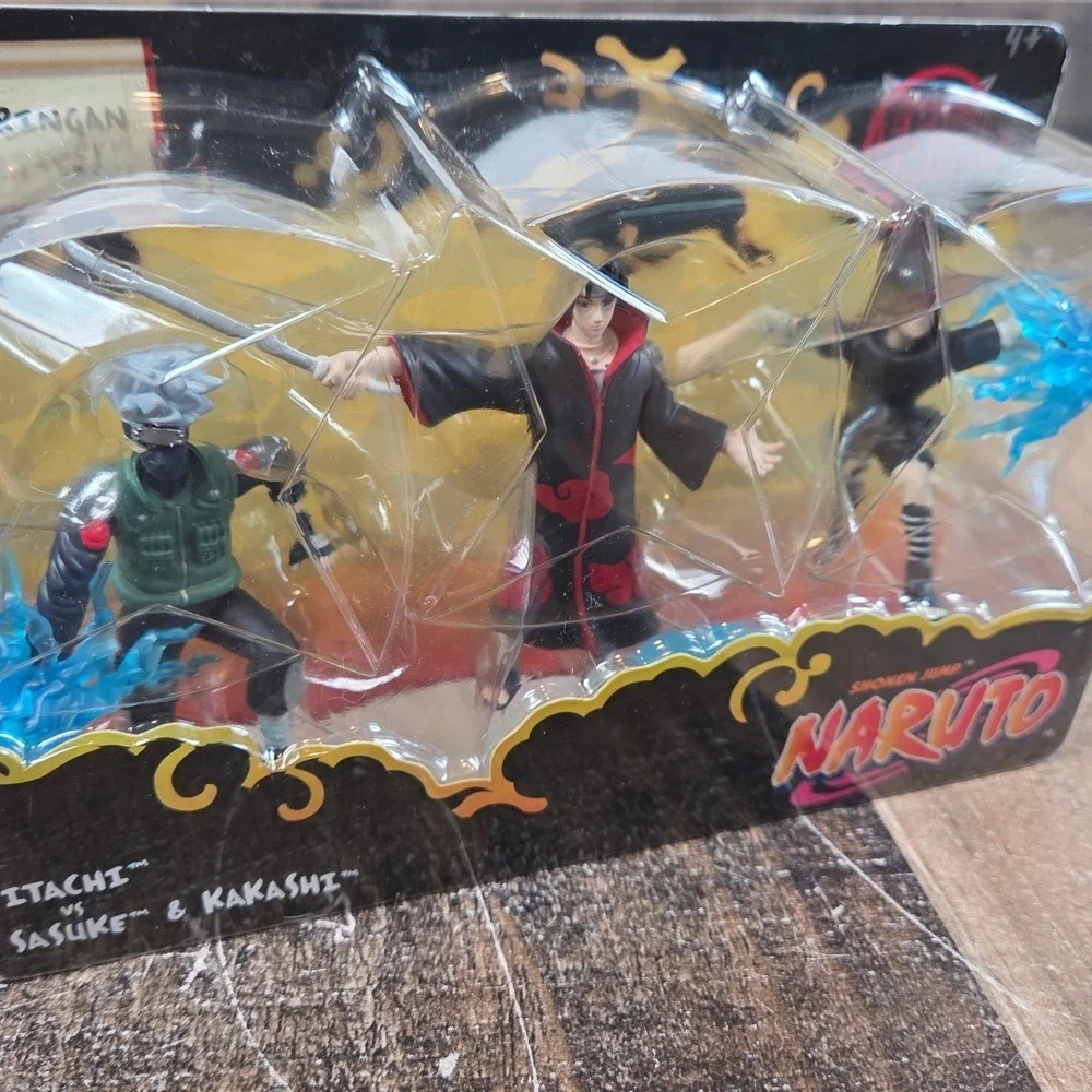 Mattel Naruto Itachi vs Sasuke Kakashi Poseable Action Figure Set‎ 2007 NIB